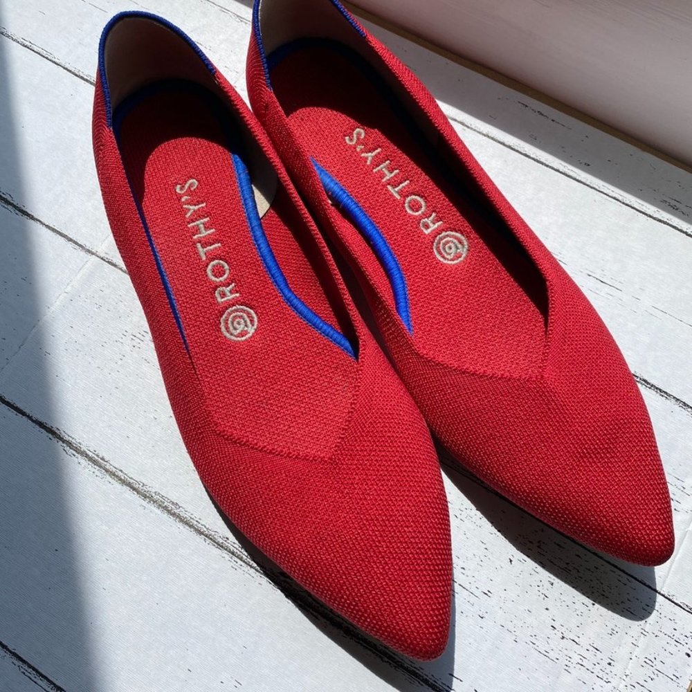 Rothy’s Red Point Toe Shoes